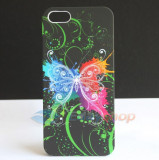 Husa butterfly silicon iphone 5 + folie display, iPhone 5/5S/SE, Apple