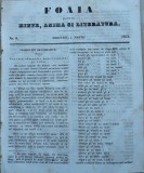 Foaia pentru minte , inima si literatura , nr. 9 , 1853 , Brasov , Muresanu