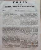 Foaia pentru minte , inima si literatura , nr. 32 , 1853 , Brasov , Muresanu, Alta editura