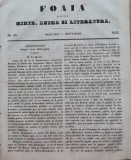 Cumpara ieftin Foaia pentru minte , inima si literatura , nr. 35 , 1853 , Brasov , Muresanu