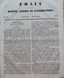 Foaia pentru minte , inima si literatura , nr. 35 , 1853 , Brasov , Muresanu, Alta editura