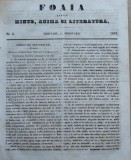 Cumpara ieftin Foaia pentru minte , inima si literatura , nr. 8 , 1853 , Brasov , Muresanu