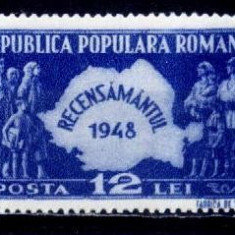 Romania 1948 - Recensamantul,serie completa,neuzata