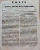 Foaia pentru minte , inima si literatura , nr. 29 , 1853 , Brasov , Muresanu, Alta editura