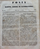 Foaia pentru minte , inima si literatura , nr. 29 , 1853 , Brasov , Muresanu, Alta editura