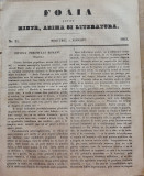 Foaia pentru minte , inima si literatura , nr. 31 , 1853 , Brasov , Muresanu, Alta editura