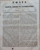 Cumpara ieftin Foaia pentru minte , inima si literatura , nr. 28 , 1853 , Brasov , Muresanu