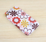 Husa florala silicon iphone 5 + folie, iPhone 5/5S/SE, Apple