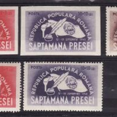 C2667 - Romania 1948 - Saptamana presei,serie completa,neuzata