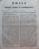 Cumpara ieftin Foaia pentru minte , inima si literatura , nr. 37 , 1853 , Brasov , I. Muresanu, Alta editura