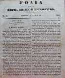 Foaia pentru minte , inima si literatura , nr. 39 , 1853 , Brasov , Muresanu, Alta editura