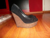 Pantofi Dama, 37, Negru, Cu platforma