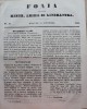 Foaia pentru minte , inima si literatura , nr. 43 , 1853 , Brasov , I. Muresanu, Alta editura