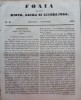 Foaia pentru minte , inima si literatura , nr. 40 , 1853 , Brasov , Muresanu, Alta editura