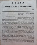 Foaia pentru minte , inima si literatura , nr. 40 , 1853 , Brasov , Muresanu, Alta editura