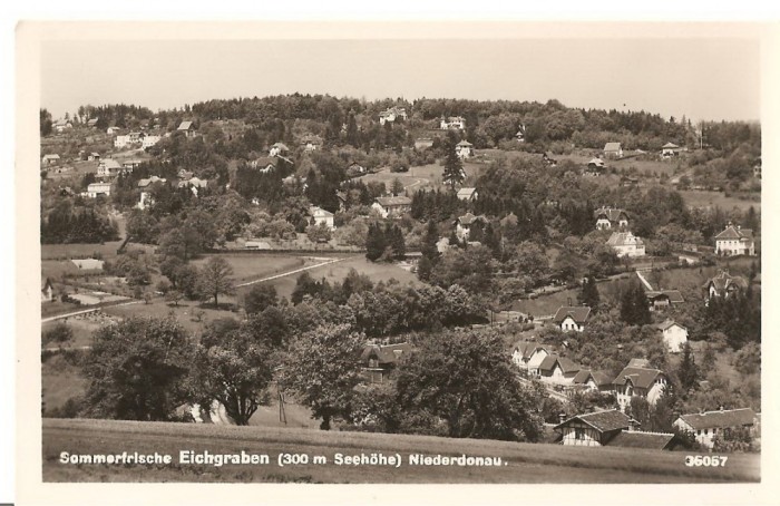 CPI (B2711) AUSTRIA. SOMMERFRISCHE EICHGRABEN, NIERDONAU, FOTO LEDERMANN, VIENA, 1938, NECIRCULATA