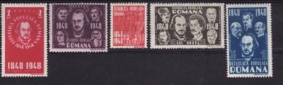 Romania 1948 - Centenarul Revolutiei,serie completa,neuzata foto