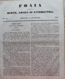 Cumpara ieftin Foaia pentru minte , inima si literatura , nr. 38 , 1853 , Brasov , Muresanu