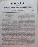 Cumpara ieftin Foaia pentru minte , inima si literatura , nr. 38 , 1853 , Brasov , Muresanu, Alta editura