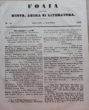 Foaia pentru minte , inima si literatura , nr. 44 , 1853 , Brasov , Muresanu, Alta editura