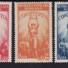 Romania 1948 - Constitutia,cat.nr.1022-4 serie completa,neuzata(z)