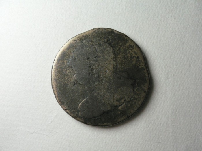 FRANTA - 2 SOLI - LOUIS XVI - 1792 - L&#039;AN 4 DE LA LIBERTE - BRONZ DIN CLOPOTE