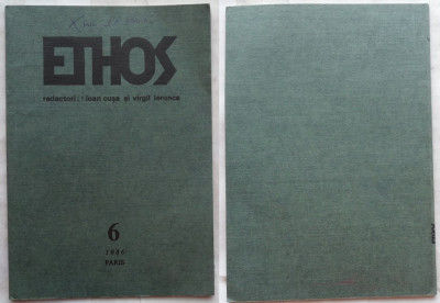 Ethos ; Redactori Ioan Cusa si Virgil Ierunca , Paris , nr. 6 , 1986 foto