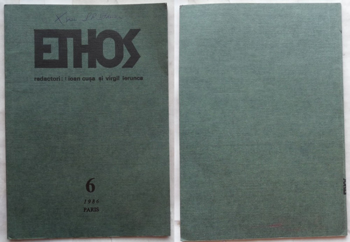 Ethos ; Redactori Ioan Cusa si Virgil Ierunca , Paris , nr. 6 , 1986