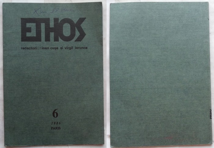 Etho ; Redactori Ioan Cusa si Virgil Ierunca, Paris, nr. 6, 1986