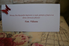 Plic bani/ place card botez foto