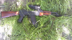 ak-47 cybergun full metal si lemn - blowback foto