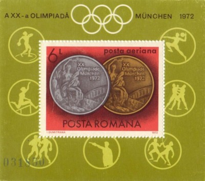 COLITA ROMANIA OLIMPIADA DE LA MUNCHEN MEDALII OLIMPICE 1972 foto