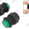 Push buton cu retinere, verde, cu LED, 3A, 250V, 29x18mm - 124754