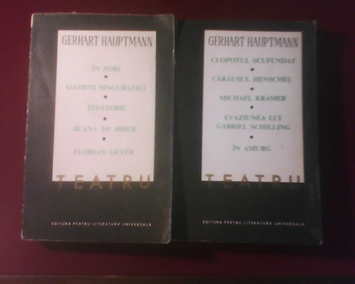 Gerhart Hauptmann Teatru Vol. 1 si 2