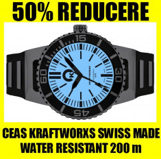 50% REDUCERE FATA DE PRET MAGAZIN * CEAS BARBAT KRAFTWORXS DEEPER WR 200 KW-D200-15BK1 PENTRU SCUFUNDARI SUBACVATIC NEOLUX SWISS MADE IN GERMANY foto