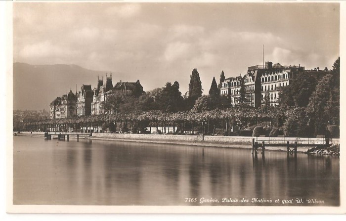 CPI (B2721) ELVETIA, GENEVA, PALATUL NATIUNILOR SI CHEIUL, NECIRCULATA