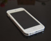 Bumper alb transparent iphone 5 + folie protectie ecran