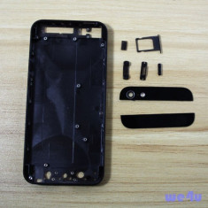 carcasa spate Iphone 5 5S alba transparent neagra carcasa Iphone 5 5S foto