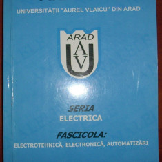 Analele Universitatii Aurel Vlaidu din Arad - Seria Electrica