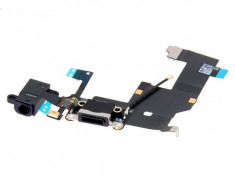 Conector alimentare iPhone 5 Black Original foto