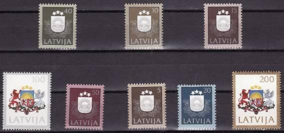 Letonia 1991 - Yv.no.269-76 uzuale,serie completa,neuzata,