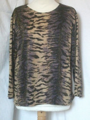 BLUZA CU LUREX ANIMAL PRINT,XL foto