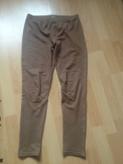 Pantaloni blugi de vara, tip colanti, cu elastic in talie, camel, marca New Look, marimea EUR38 foto