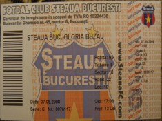 Bilet meci Steaua - Gloria Buzau foto