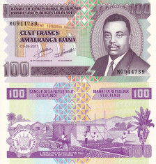 BURUNDI 100 francs 2011 UNC!!! foto