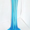 Vaza cristal albastru Laguna suflata ?i modelata manual - Soliflora - stil Murano (3 + 1 GRATIS!)