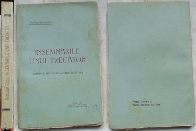 Octavian Goga , Insemnarile unui trecator ; Crampeie , Arad , 1911 , ed. 1 foto