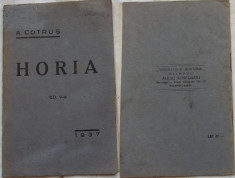 Aron Cotrus , Horia ; Placheta de versuri , 1937 foto