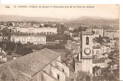 CPI (B2742) FRANTA. CANNES, BISERICA SUQUETSI PANORAMA LUATA DE PE CASTEL, NECIRCULATA foto