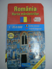 Harta turistica a Manastirilor din Romania... foto